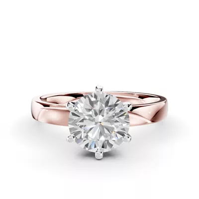 Boda Six-Prong Comfort-Fit Engagement Ring (2.5mm)