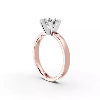 Boda Six-Prong Comfort-Fit Engagement Ring (2.5mm)