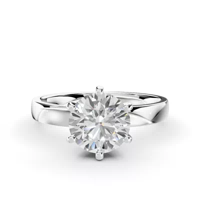 Boda Six-Prong Comfort-Fit Engagement Ring (2.5mm)
