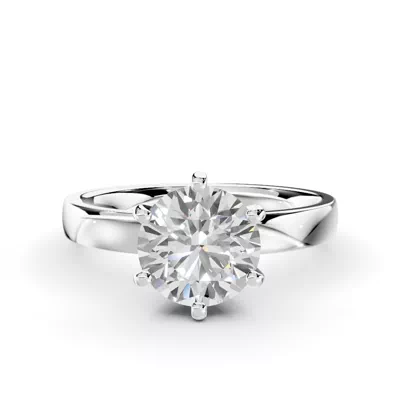Boda Six-Prong Comfort-Fit Engagement Ring (2.5mm)