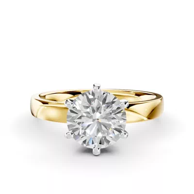 Boda Six-Prong Comfort-Fit Engagement Ring (2.5mm)