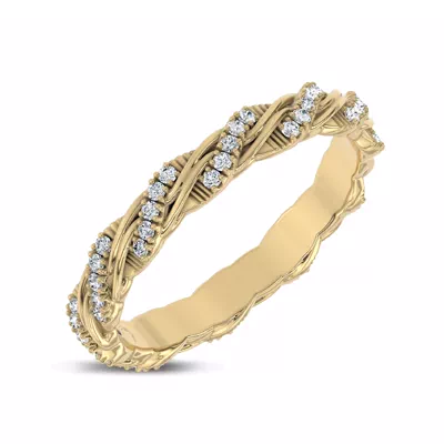 Woven Love Pavé Ininity Band by Christian Siriano