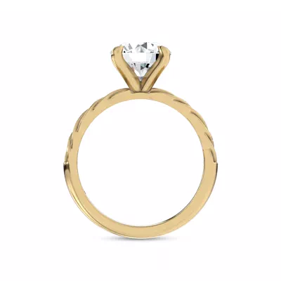 Woven Love Pavé Lab Engagement Ring by Christian Siriano