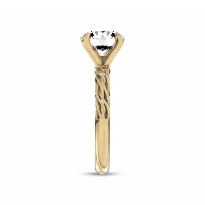 Woven Love Pavé Lab Engagement Ring by Christian Siriano