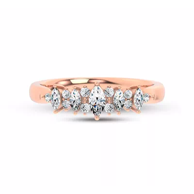 Almita Marquise And Round Diamond Band