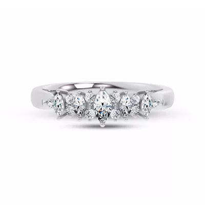 Almita Marquise And Round Diamond Band