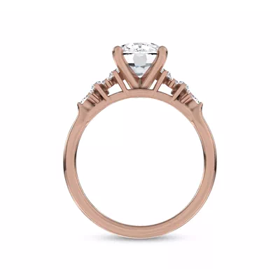 Almita Marquise And Round Diamond Engagement Ring
