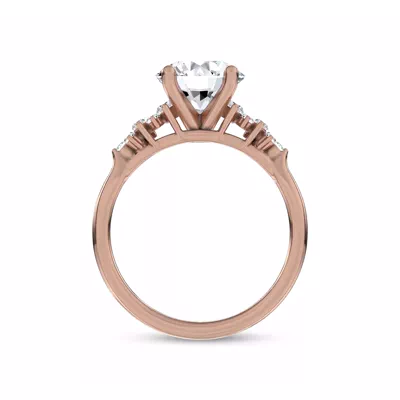 Almita Marquise And Round Diamond Engagement Ring