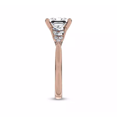 Almita Marquise And Round Diamond Engagement Ring