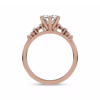 Almita Marquise And Round Diamond Engagement Ring
