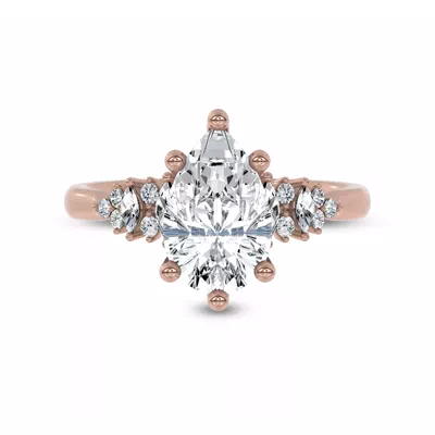 Almita Marquise And Round Diamond Engagement Ring