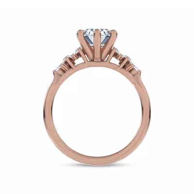Almita Marquise And Round Diamond Engagement Ring
