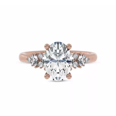 Almita Marquise And Round Diamond Engagement Ring