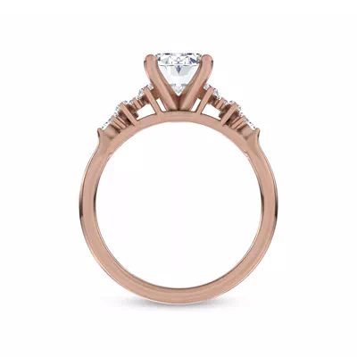 Almita Marquise And Round Diamond Engagement Ring