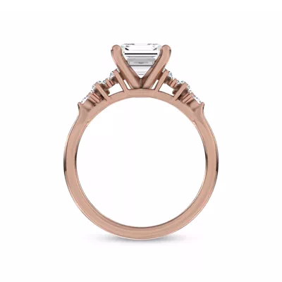 Almita Marquise And Round Diamond Engagement Ring