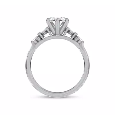 Almita Marquise And Round Diamond Engagement Ring