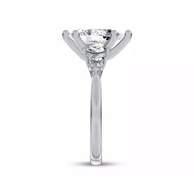 Almita Marquise And Round Diamond Engagement Ring
