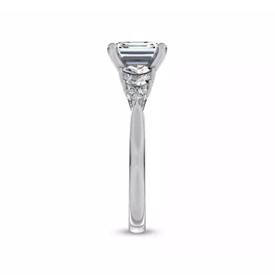 Almita Marquise And Round Diamond Engagement Ring