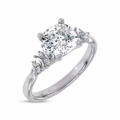 Almita Marquise And Round Diamond Engagement Ring