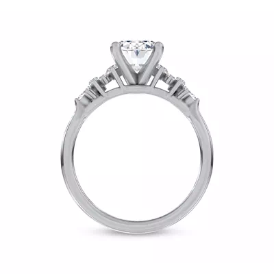 Almita Marquise And Round Diamond Engagement Ring