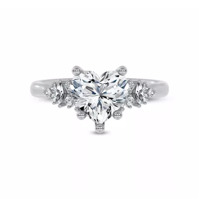 Almita Marquise And Round Diamond Engagement Ring