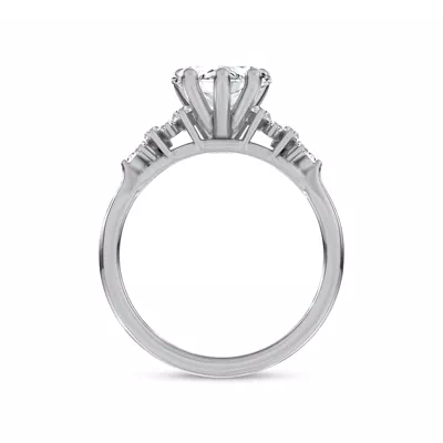 Almita Marquise And Round Diamond Engagement Ring