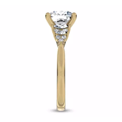 Almita Marquise And Round Diamond Engagement Ring