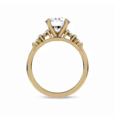 Almita Marquise And Round Diamond Engagement Ring