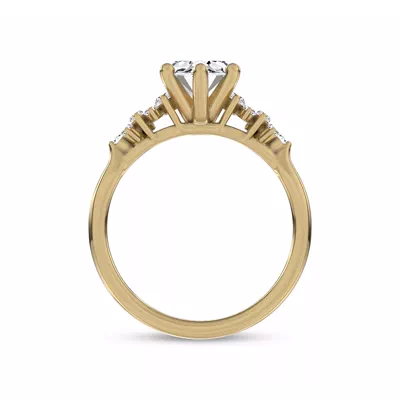 Almita Marquise And Round Diamond Engagement Ring