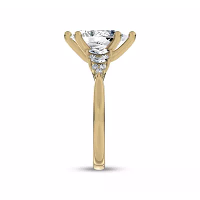 Almita Marquise And Round Diamond Engagement Ring