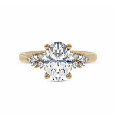 Almita Marquise And Round Diamond Engagement Ring