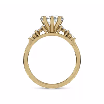 Almita Marquise And Round Diamond Engagement Ring