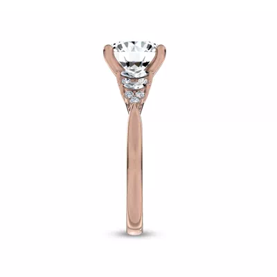 Almita Marquise And Round Diamond Engagement Ring