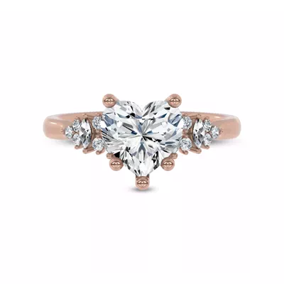 Almita Marquise And Round Diamond Engagement Ring