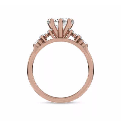 Almita Marquise And Round Diamond Engagement Ring