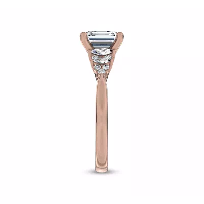 Almita Marquise And Round Diamond Engagement Ring