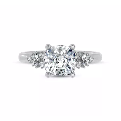 Almita Marquise And Round Diamond Engagement Ring