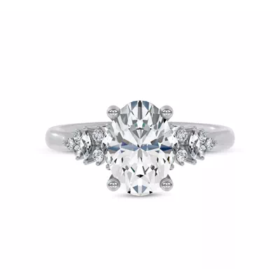 Almita Marquise And Round Diamond Engagement Ring