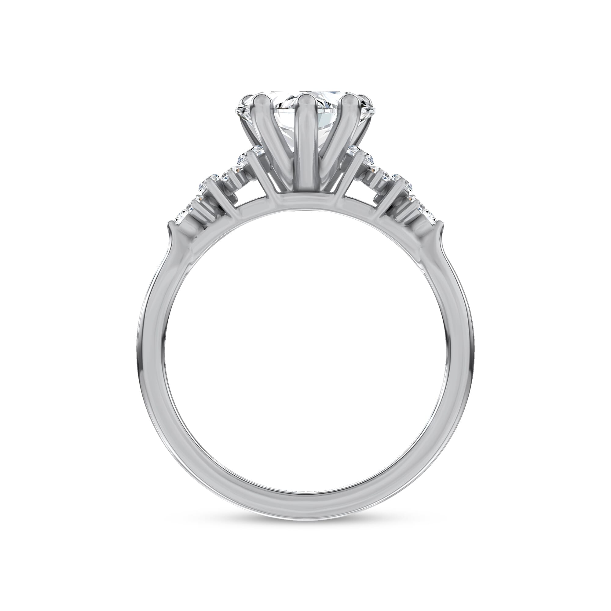 Almita Marquise And Round Diamond Engagement Ring