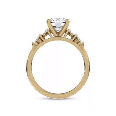 Almita Marquise And Round Diamond Engagement Ring