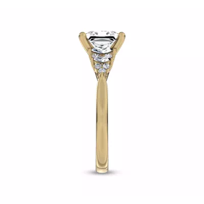 Almita Marquise And Round Diamond Engagement Ring