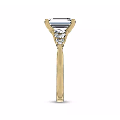 Almita Marquise And Round Diamond Engagement Ring