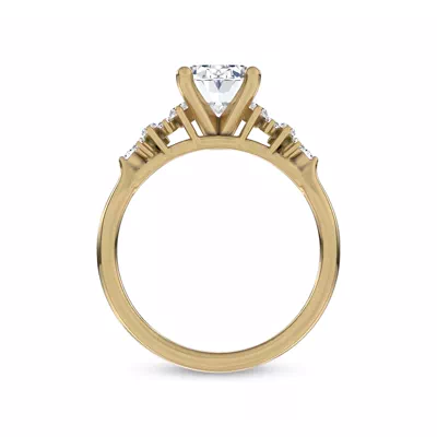 Almita Marquise And Round Diamond Engagement Ring