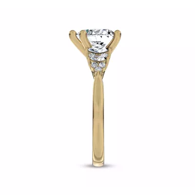 Almita Marquise And Round Diamond Engagement Ring