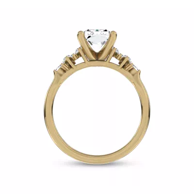 Almita Marquise And Round Diamond Engagement Ring