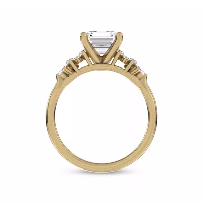 Almita Marquise And Round Diamond Engagement Ring