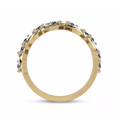 Draped Marquise Lab Diamond Vermeil Ring by Christian Siriano