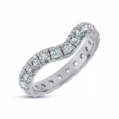 Boda Curved Diamond Eternity Band (3mm)
