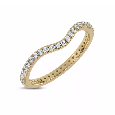 Boda Curved Lab Diamond Eternity Band (1.5mm)