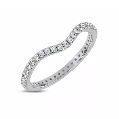 Linda Curved Lab Diamond Eternity Band (1.5mm)